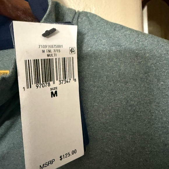 Ralph Lauren Performance Green and Navy Polo Shirt - Picture 6 of 8